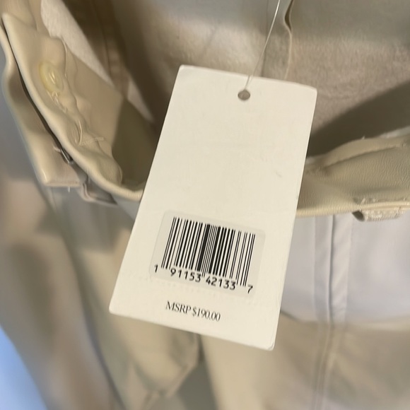 Jason Wu pleather pants large beige color. Brand new - Picture 5 of 7